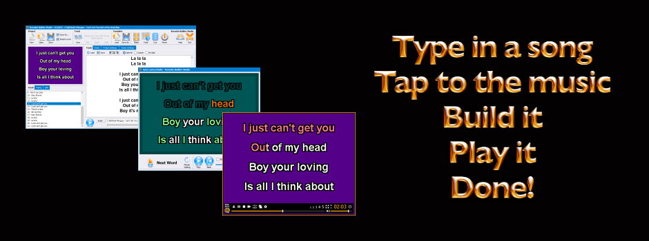 Type in a song. Tap to the music. Build it. Play it. Done!